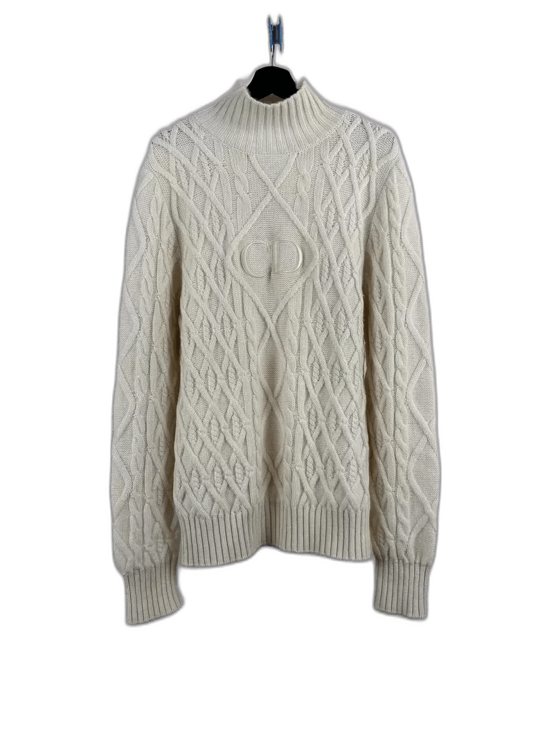 Dior Beige CD Monogram Cashmere Sweater-2505 Size US S / EU 44-46 / 1 - 1 Thumbnail