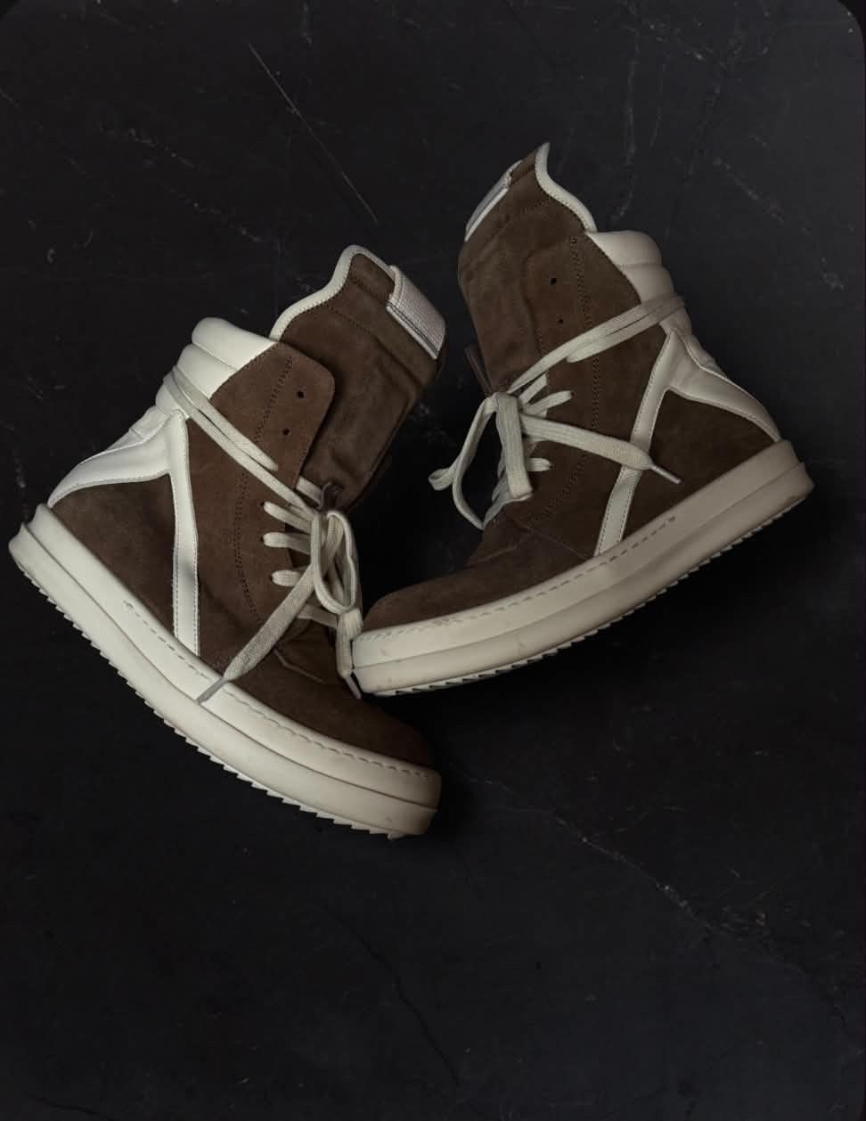 Rick Owens 2017 Rick Owens Geobasket Brown/Milk Size US 5.5 / IT 35.5 - 2 Thumbnail