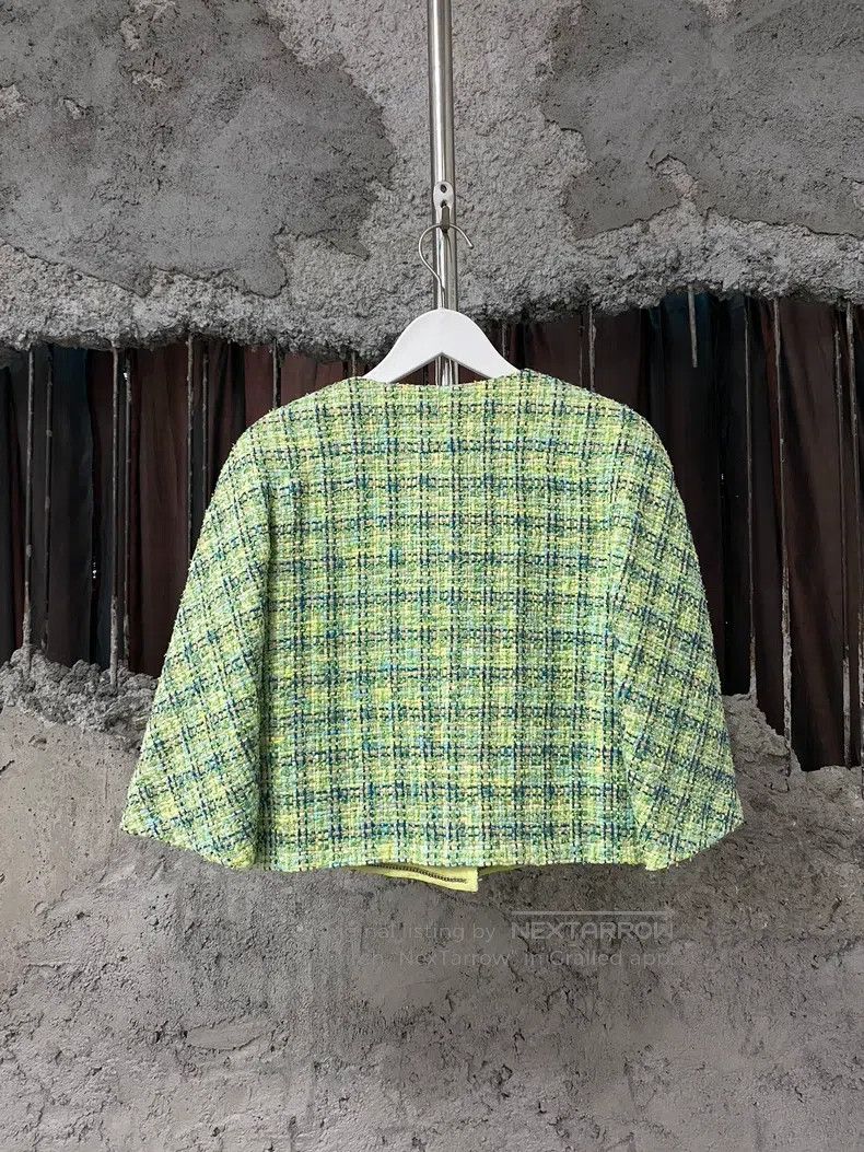 Chanel Chanel Green braided jacket Size XXS / US 00 / IT 34 - 2 Thumbnail