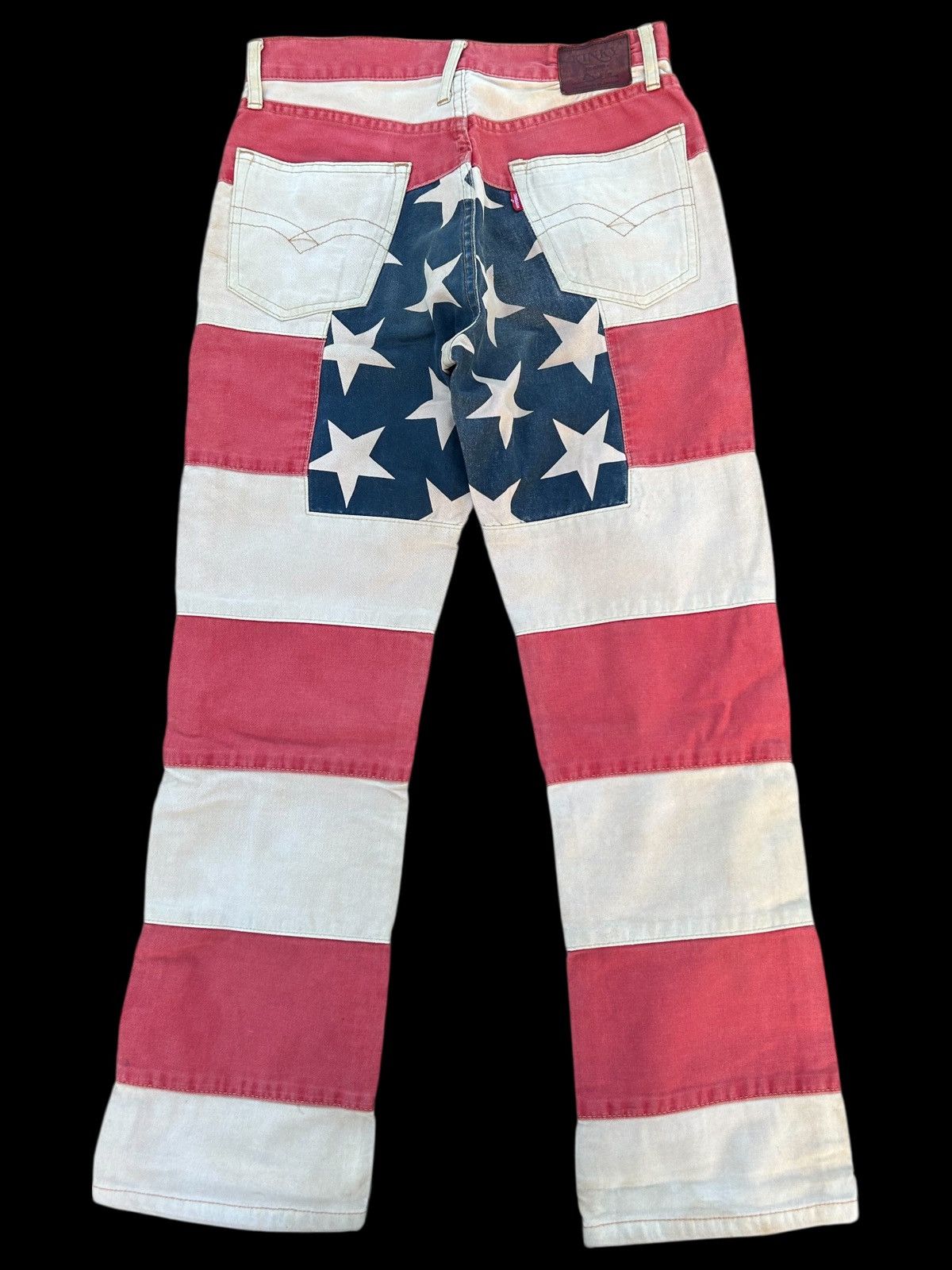 HYSTERIC GLAMOUR 星条旗柄パンツ KINKY ヴィンテージ VINTAGE HYSTERIC GLAMOUR AMERICAN FLAG HAGI JEANS (RARE