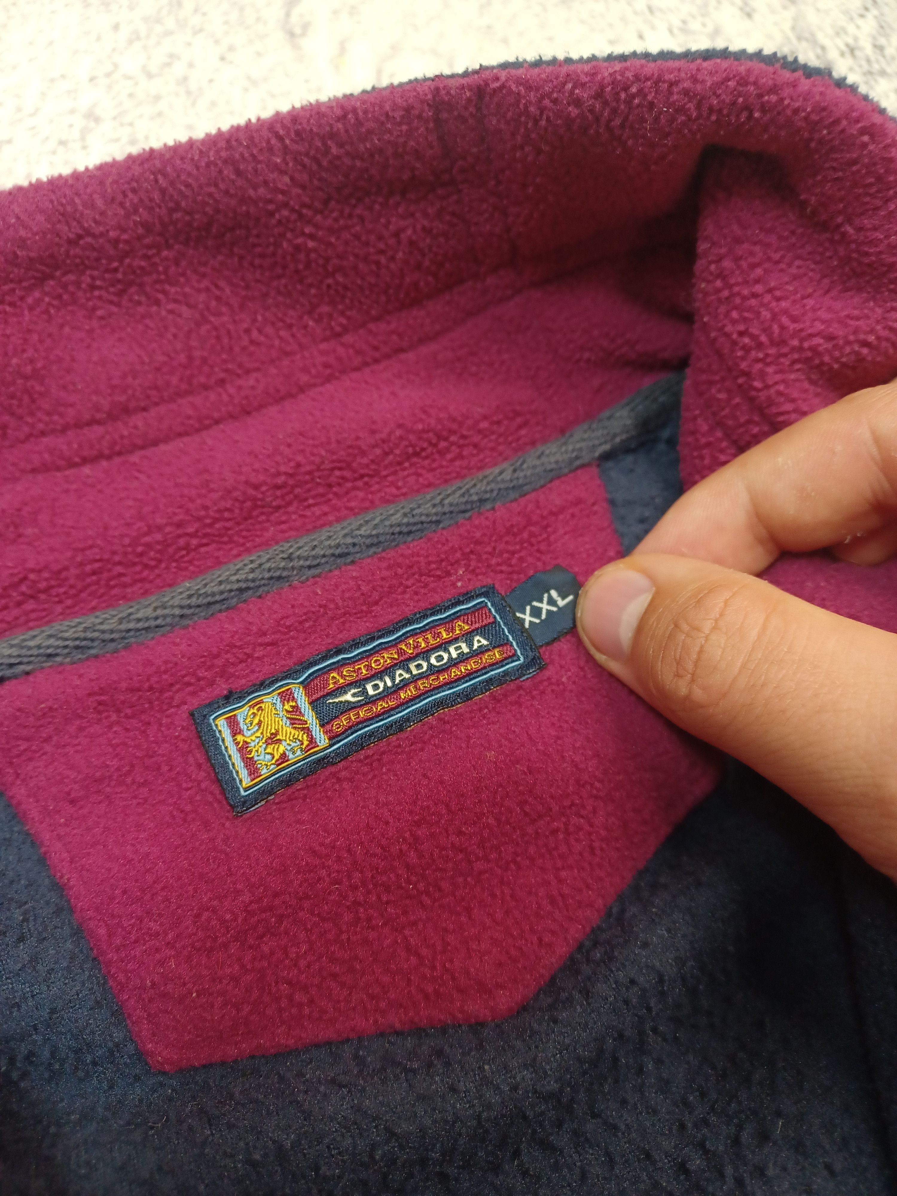 Diadora 90s Vintage Aston Villa Jersey Diadora Fleece Jacket Sherpa Size US XXL / EU 58 / 5 - 10 Thumbnail