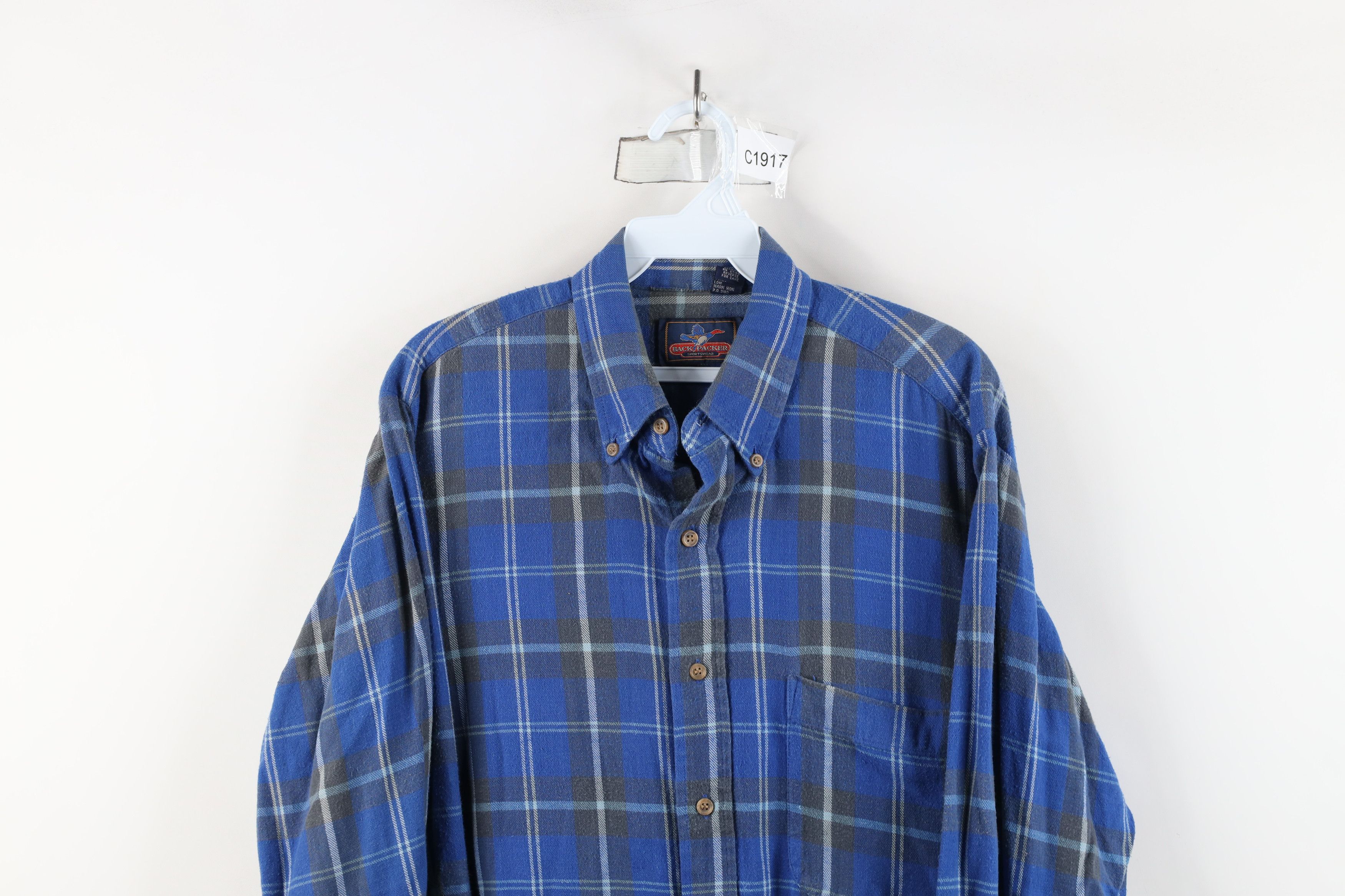 Vintage Vintage 90s Streetwear Flannel Collared Button Down Shirt Size US M / EU 48-50 / 2 - 2 Thumbnail