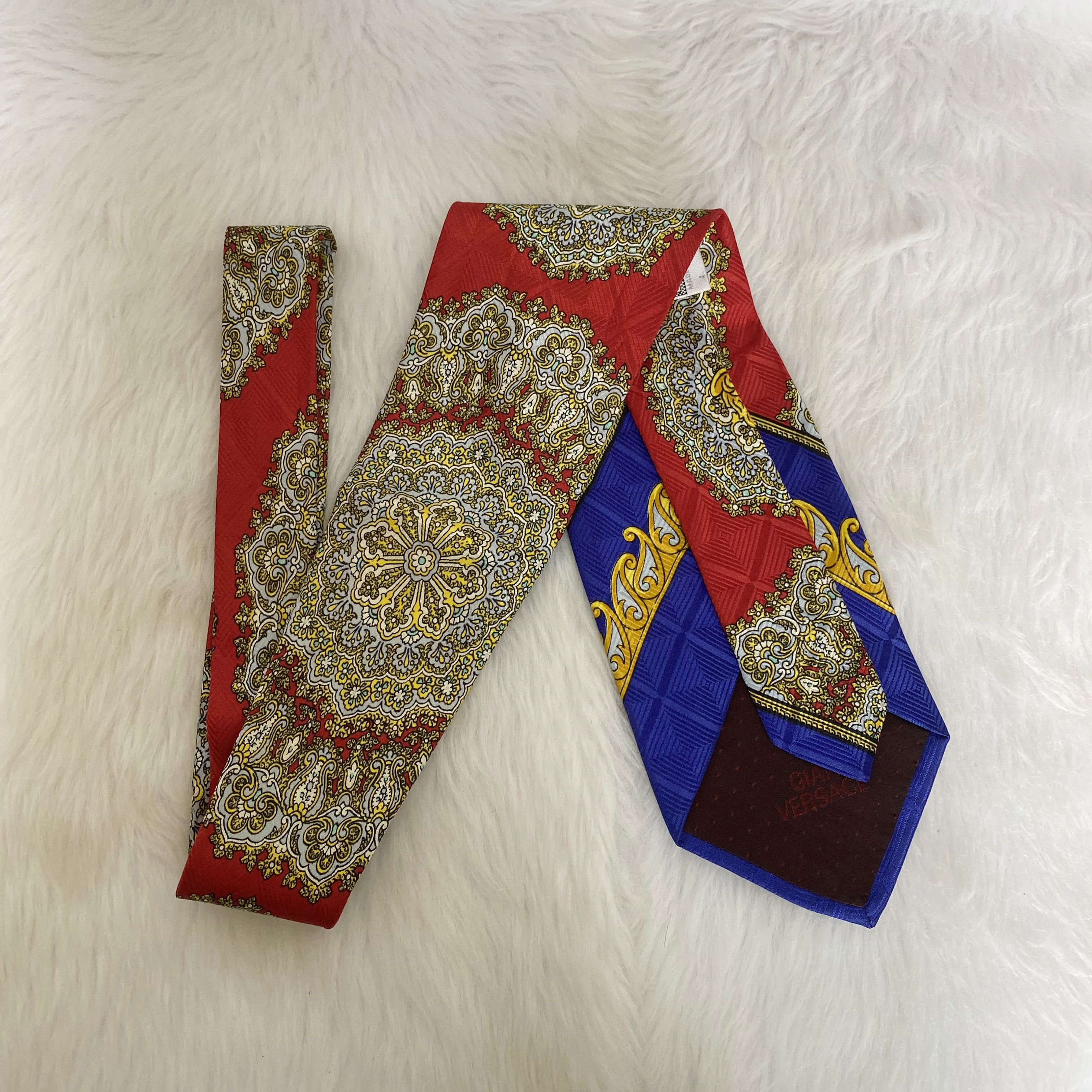 Versace × Vintage Lot of 2 Vintage Medusa Silk Ties Neckties Size ONE SIZE - 6 Thumbnail