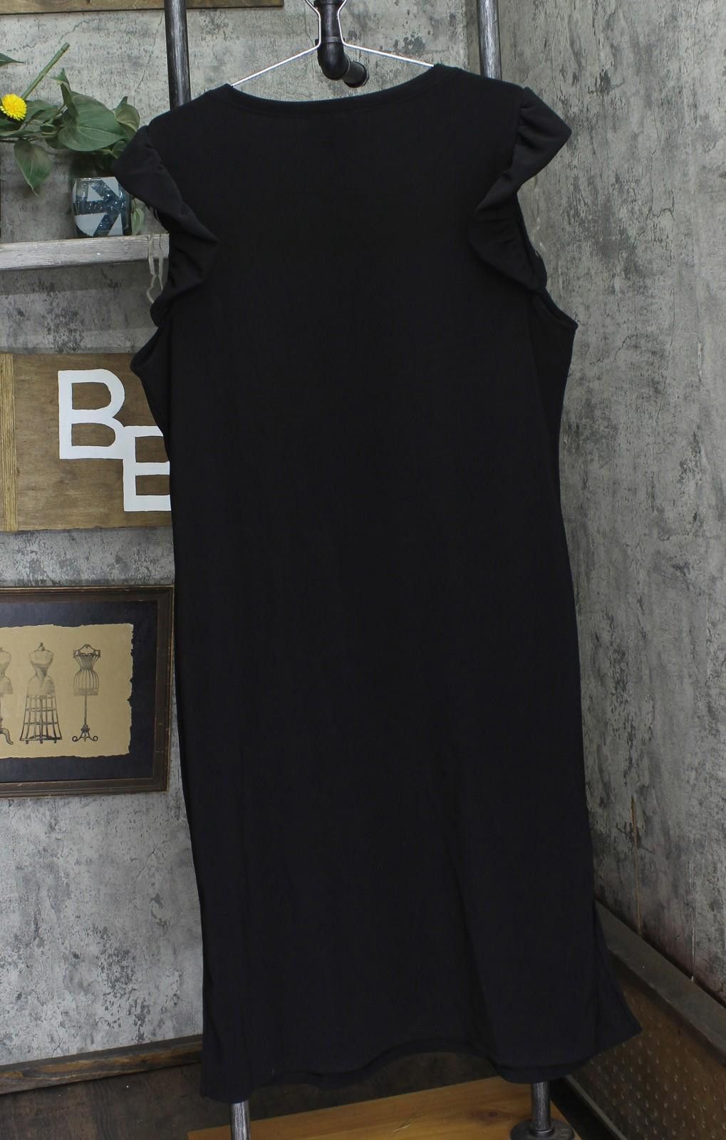 Other Nwt Honey & T Ruffle Cap Sleeve Plus Size Dress Black 1x Size XL / US 12-14 / IT 48-50 - 2 Thumbnail