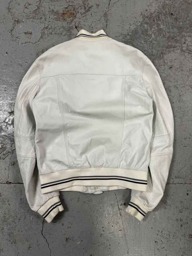 Just Cavalli 2000s Cavalli White Buttoned Leather Jacket Size US M / EU 48-50 / 2 - 4 Thumbnail