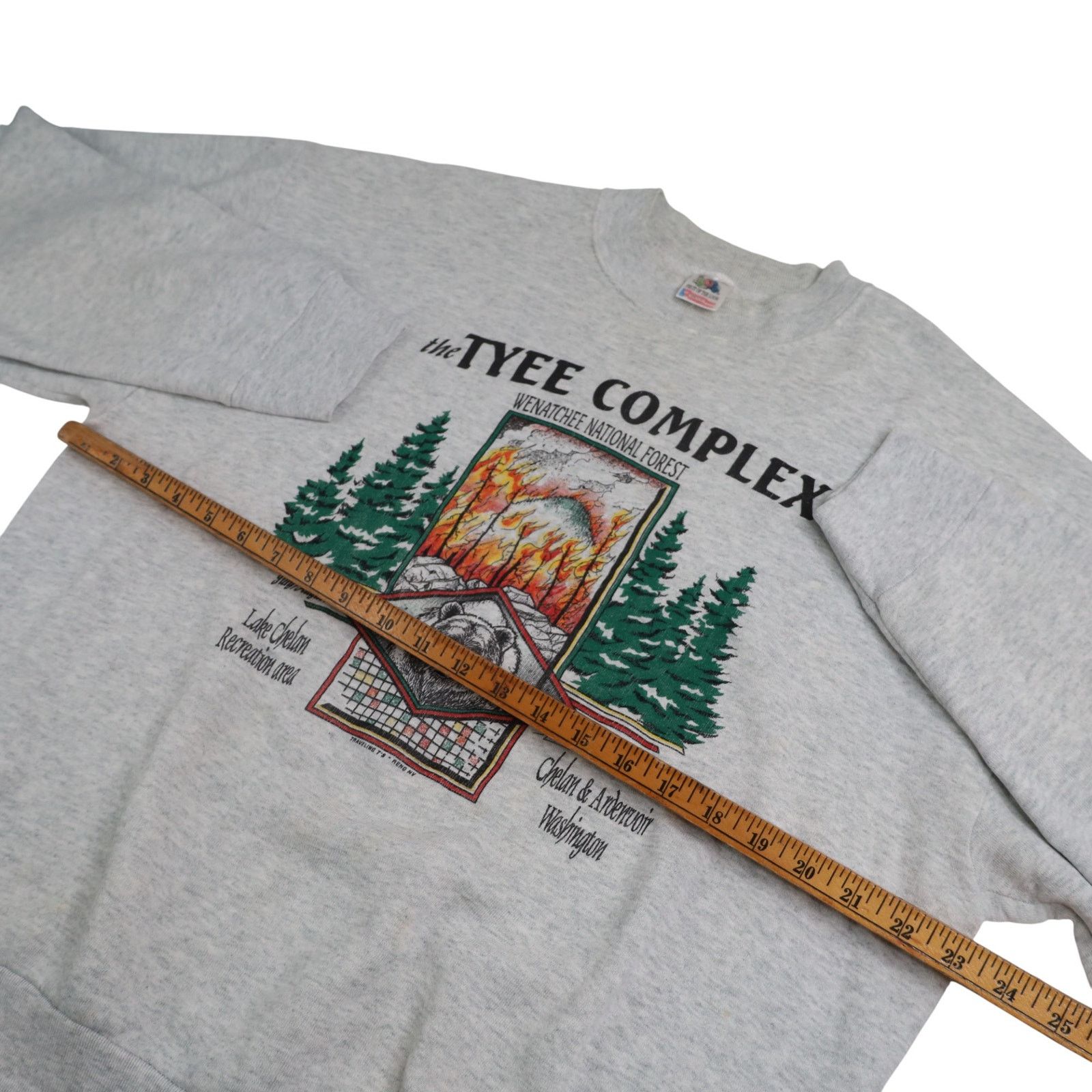 Vintage VTG Wenatchee National Forest Tyee Complex Fire Sweatshirt Size US XL / EU 56 / 4 - 7 Thumbnail