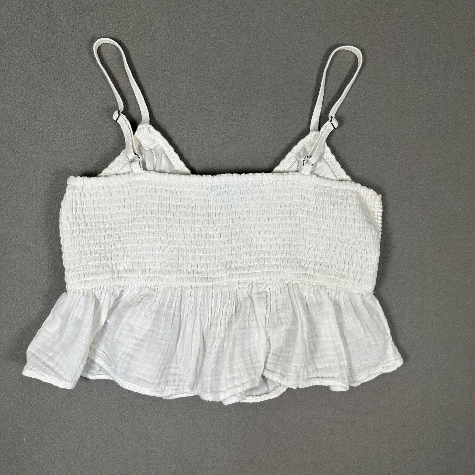 Other Hollister Cropped Babydoll Tank White Size XL / US 12-14 / IT 48-50 - 2 Thumbnail
