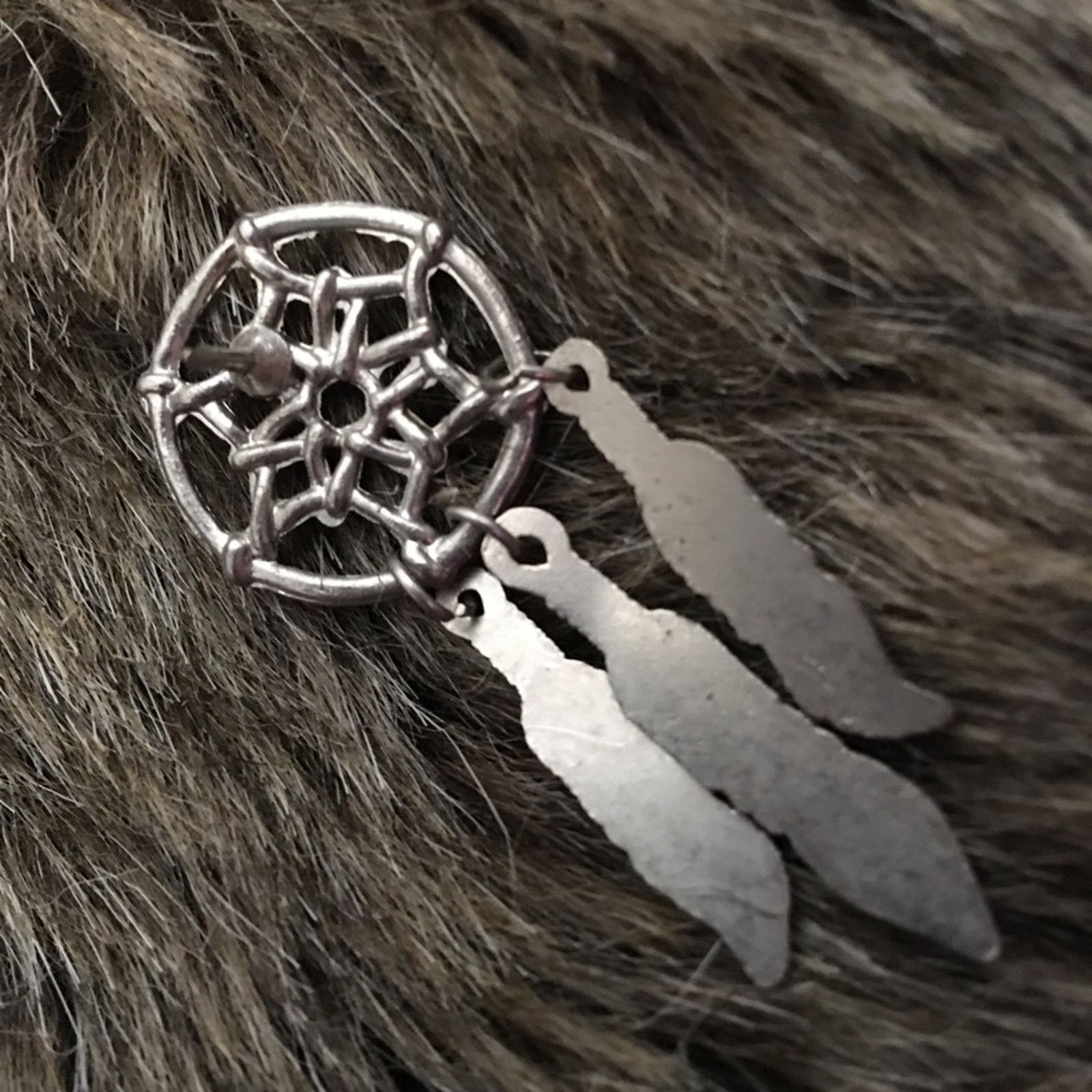 Jewelry Silver tone dream catcher brooch pin Size ONE SIZE - 3 Thumbnail