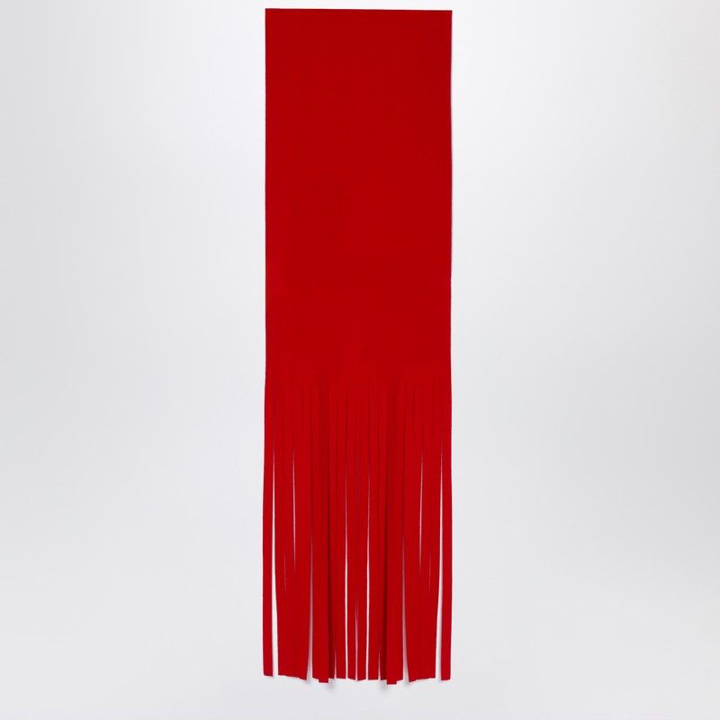 Sportmax Sportmax Red Wool Scarf With Fringes Size ONE SIZE - 1 Thumbnail