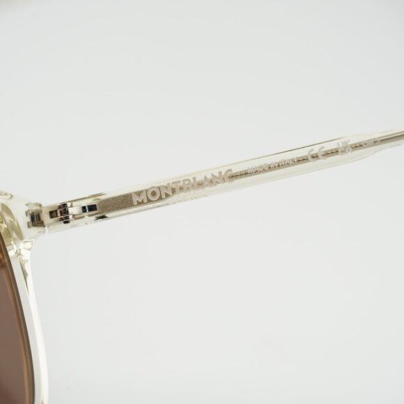 Montblanc Montblanc MB0082SA 004 Sunglasses Transparent Yellow Square Size ONE SIZE - 7 Thumbnail