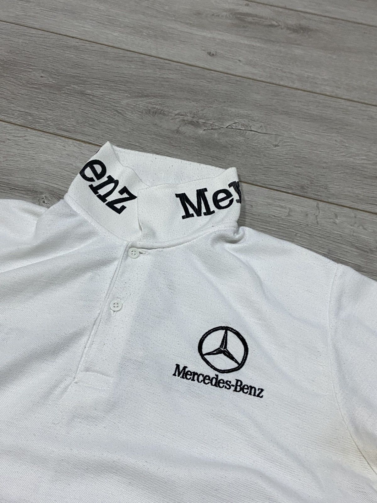 Mercedes-Benz Mercedes Benz big logo vintage polo Size US L / EU 52-54 / 3 - 8 Thumbnail