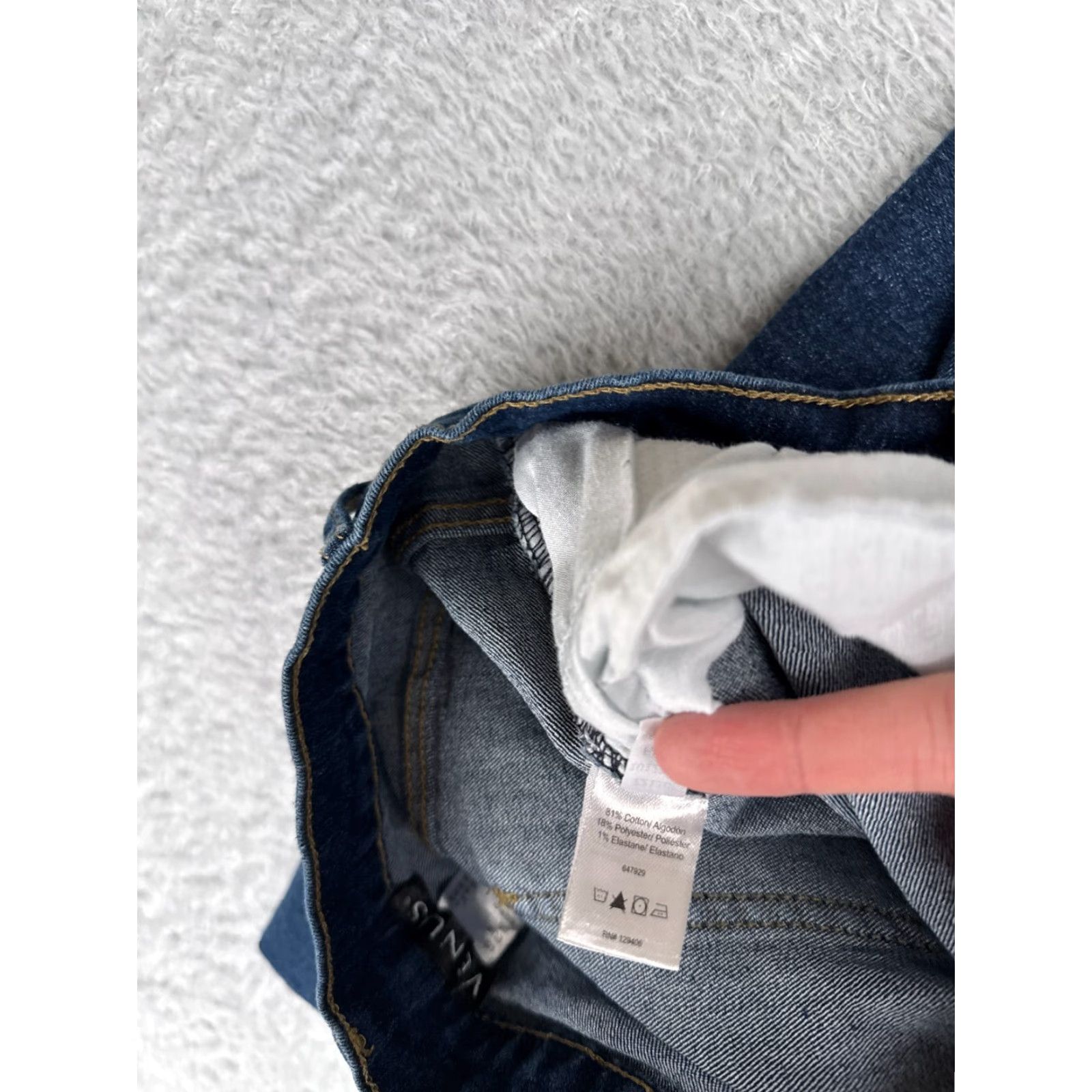 Venus Venus Womens Jeans Skinny Taper Cotton Blend Mid Rise 25x29 Blue Denim Embroidered 90s Casual Fit Size 26" / US 2 / IT 38 - 7 Thumbnail