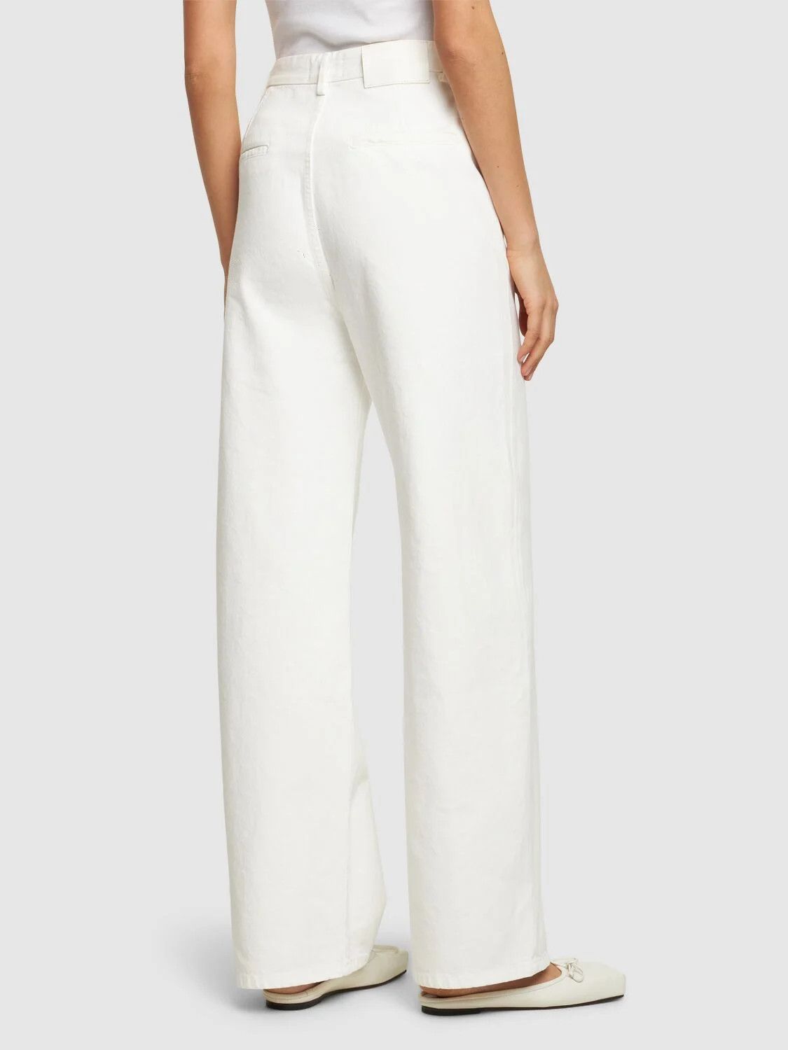 Loulou de Saison o1s22i1n1024 Attu Oversized Jeans in White Size 26" / US 2 / IT 38 - 4 Thumbnail
