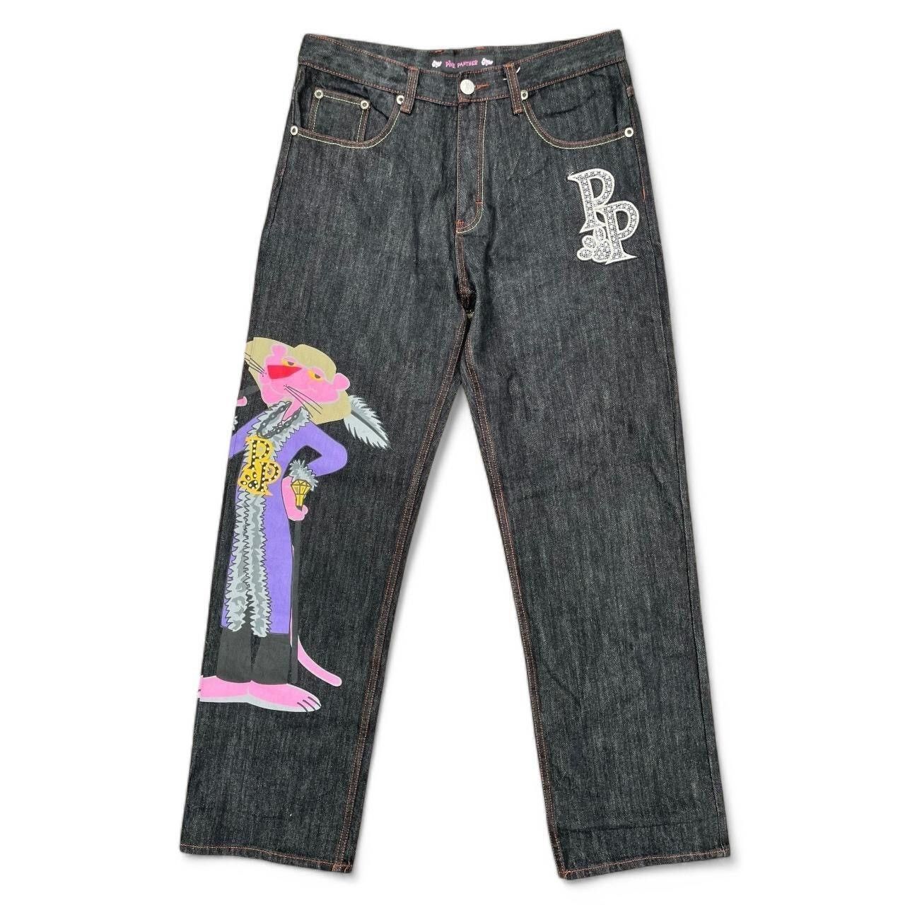Vintage RARE Vintage Pink Panther baggy jeans Size US 34 / EU 50 - 1 Thumbnail