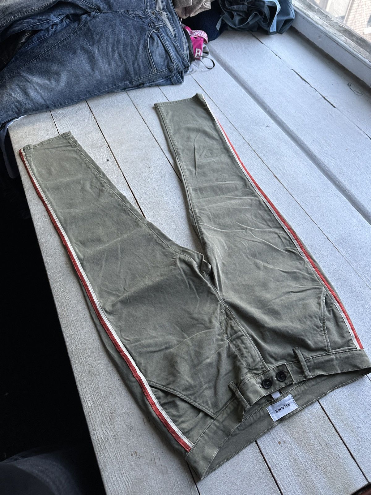 Frame 🚨RARE FRAME PANTS GREEN Pants luxury Y2K WOMEN Size 26" / US 2 / IT 38 - 2 Thumbnail