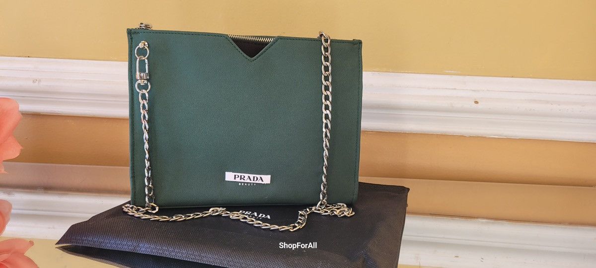 Prada Prada beaute Forest Green Cosmetic Pouch Size ONE SIZE - 15 Thumbnail