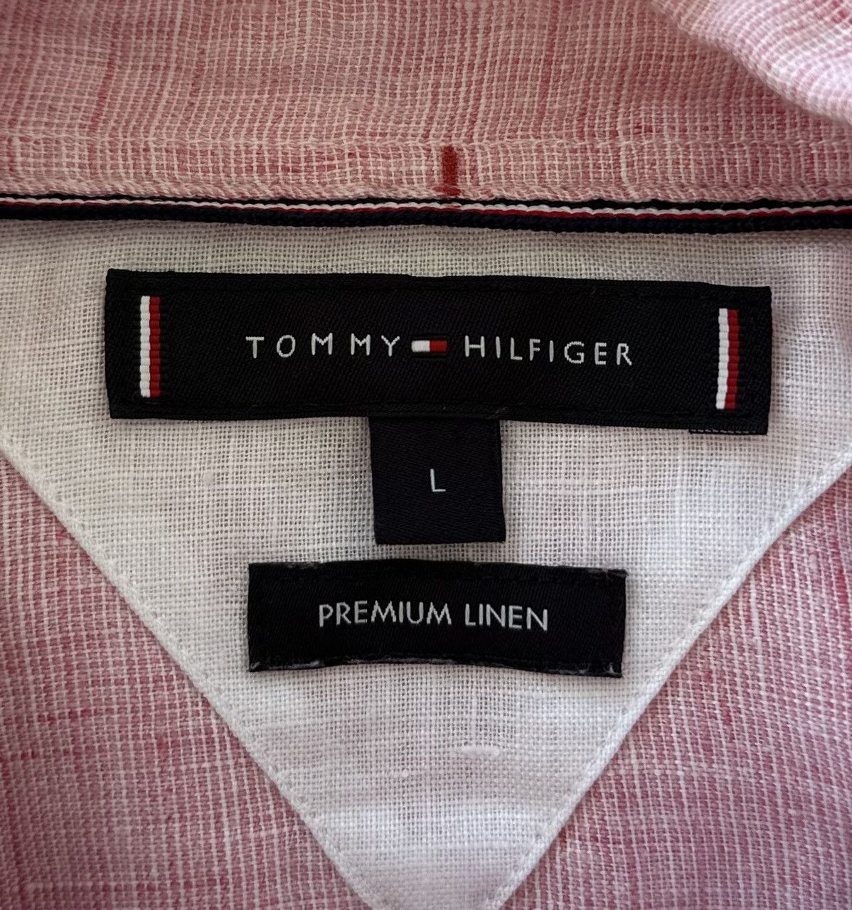 Tommy Hilfiger Tommy Hilfiger Logo 100% Premium Linen Shirt Men's Size L Size US L / EU 52-54 / 3 - 4 Thumbnail