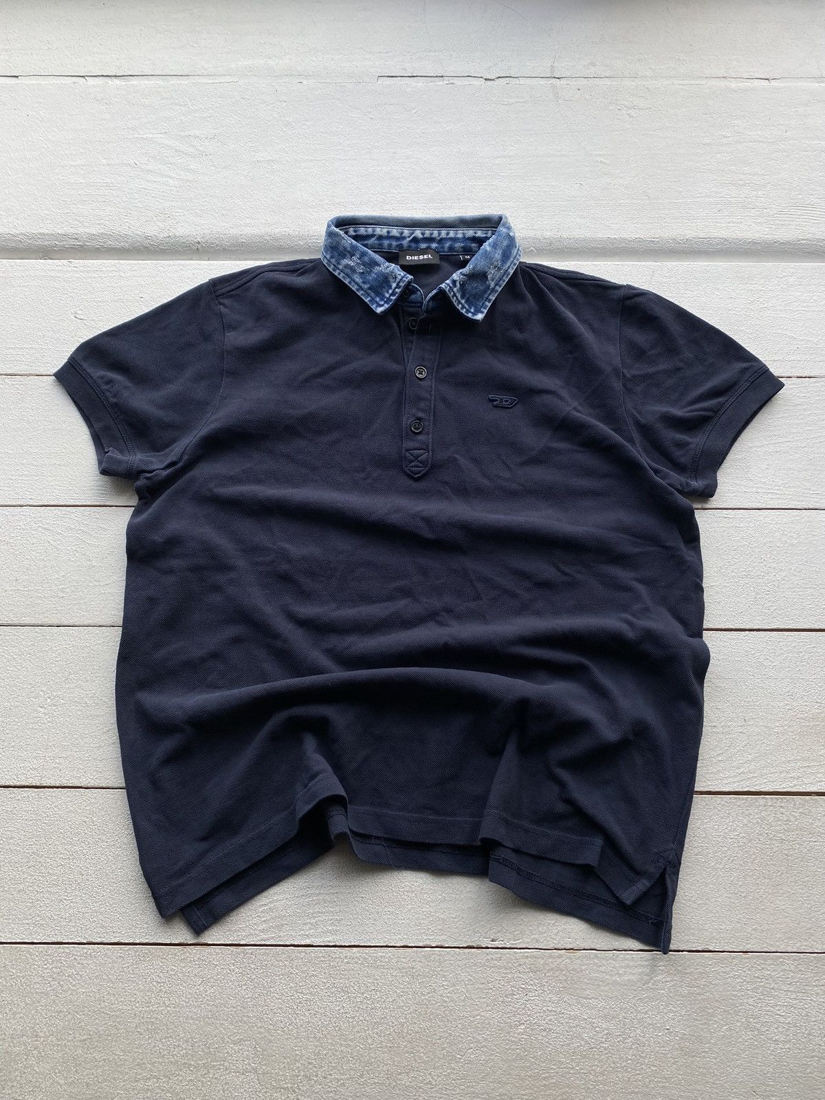 Diesel × Vintage 🔥Opium Diesel Mens Gothic Polos Denim Neck Shirt vntg Size US M / EU 48-50 / 2 - 1 Thumbnail