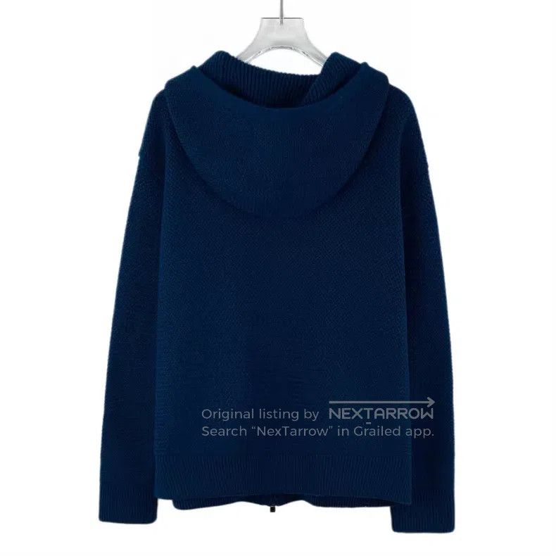 Loro Piana Loro Piana Navy blue cashmere hooded zippered long sleeve Size S / US 4 / IT 40 - 2 Thumbnail
