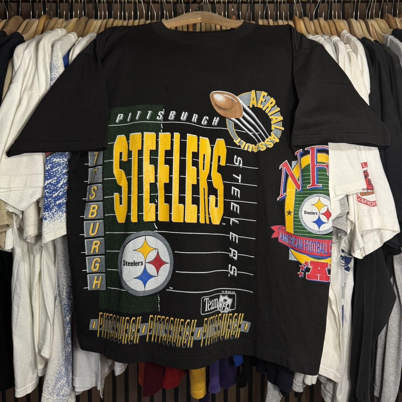 Salem Sportswear Vintage 1992 Pittsburg Steelers Wrap around tee Size US L / EU 52-54 / 3 - 1 Thumbnail