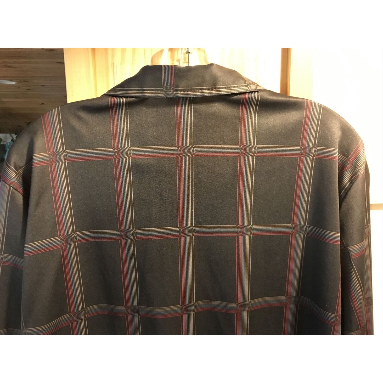 Other Marina of California VTG Mens L Brown Striped LS Poly Shirt Size US L / EU 52-54 / 3 - 11 Thumbnail