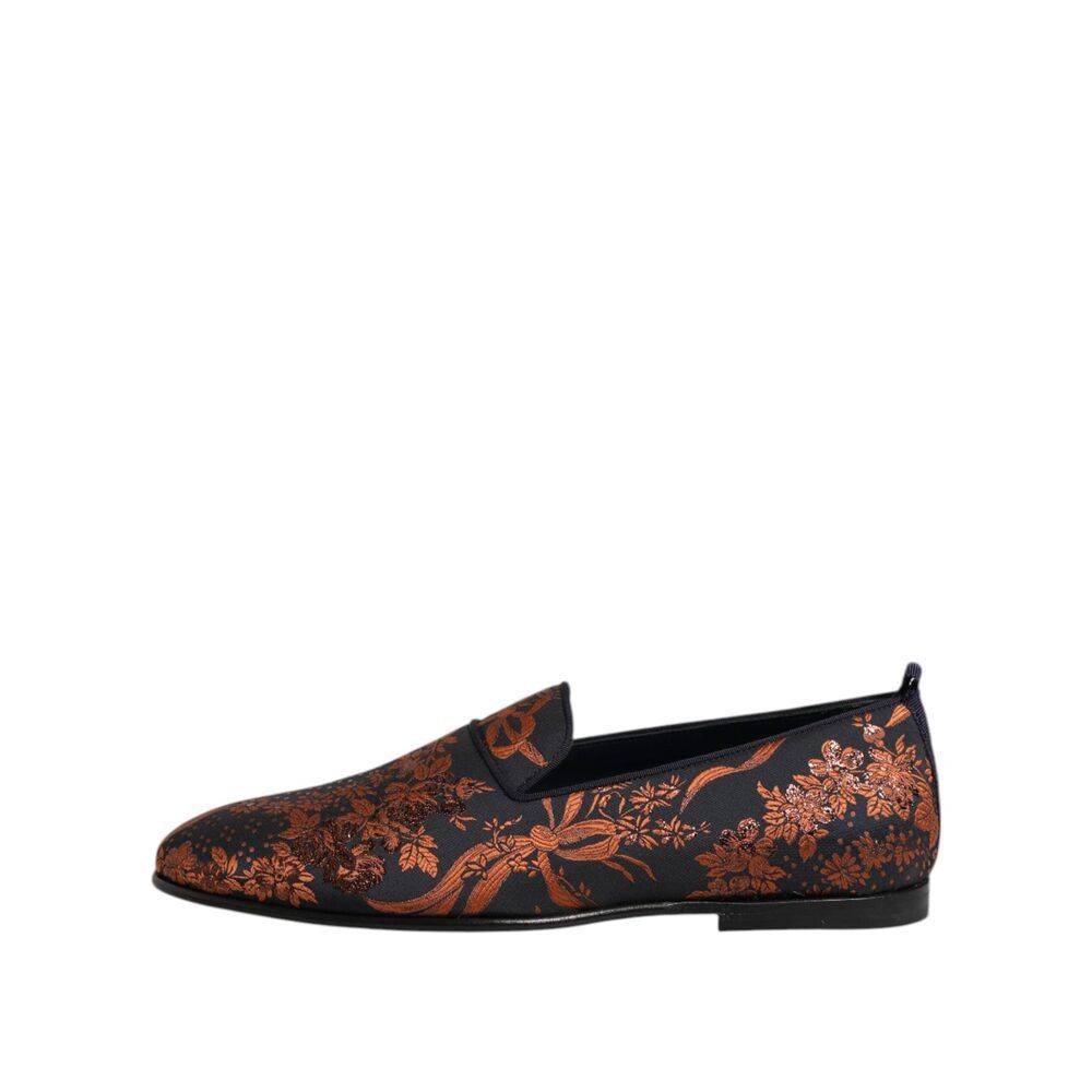 Dolce & Gabbana Dolce & Gabbana Black Jacquard Polyester Slip On Loafers Sho Size US 9 / EU 42 - 6 Thumbnail