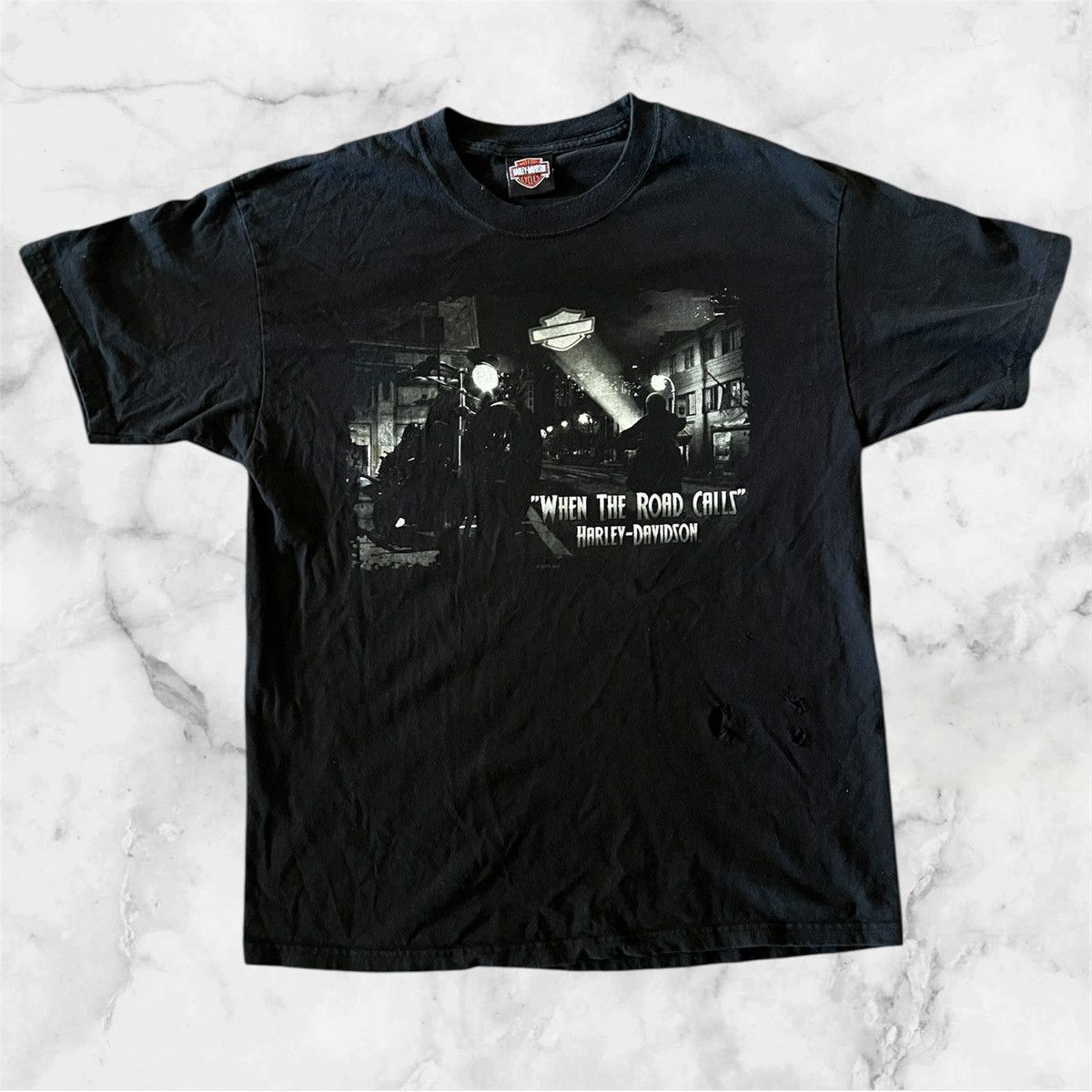 Harley Davidson Harley Davidson when the road calls vintage distressed Size US L / EU 52-54 / 3 - 1 Thumbnail