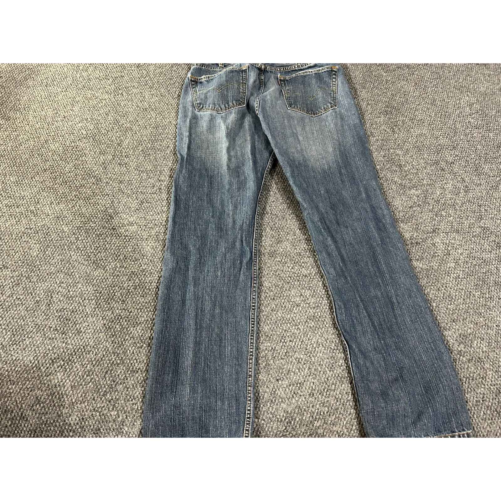 Levi's Levi's 505 Jeans Mens 38x34 Blue Straight Denim Distressed Regular Pocket Zipper Cowboy Vintage No N/A Size US 38 / EU 54 - 5 Thumbnail