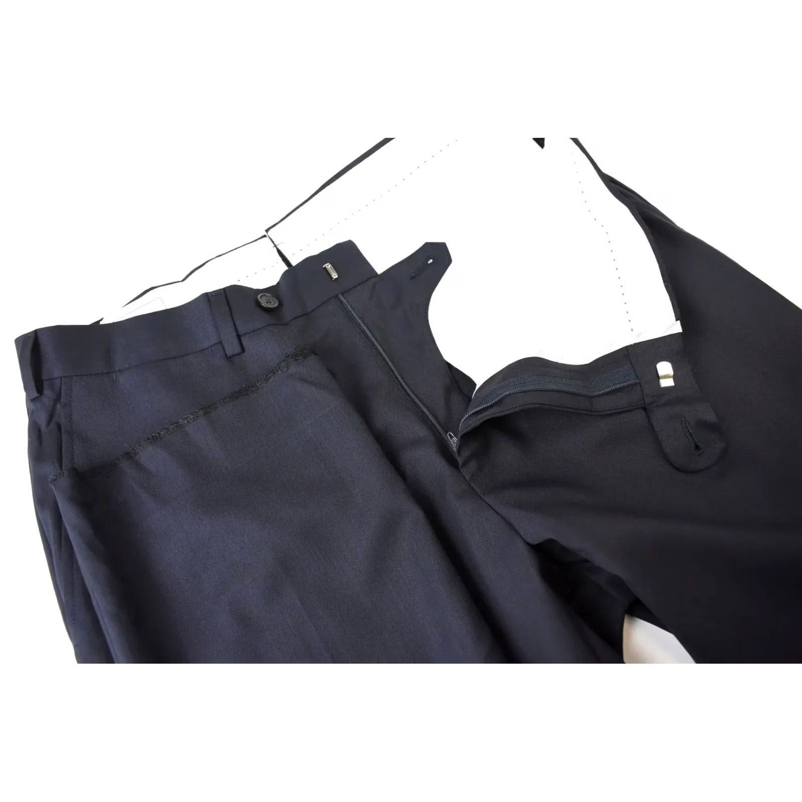 Suitsupply Suitsupply Sienna Int Trousers Men UK 38S / W31 Wool Thin Zip Dark Blue Navy Tapered Front Flat Front Formal Business Size US 38 / EU 54 - 4 Thumbnail