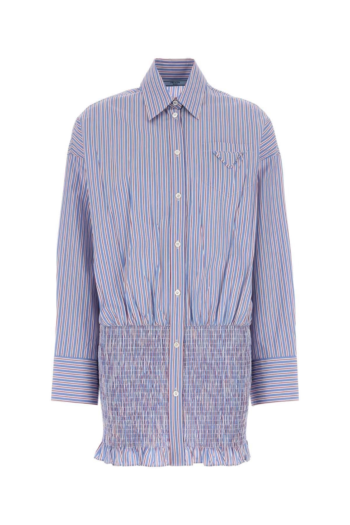 Prada Embroidered Poplin Shirt Size XS / US 0-2 / IT 36-38 - 1 Thumbnail
