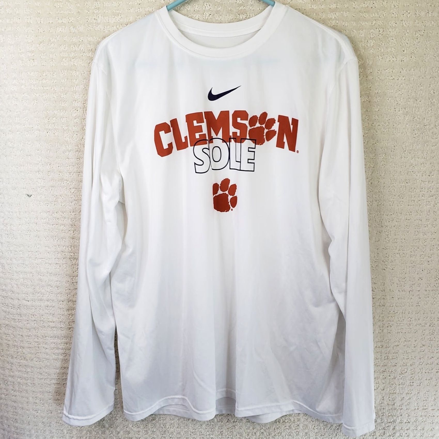 Nike Nike Dri-Fit T-Shirt White XL Clemson Graphic Crew Neck Athletic Men Shirt Size US XL / EU 56 / 4 - 2 Thumbnail