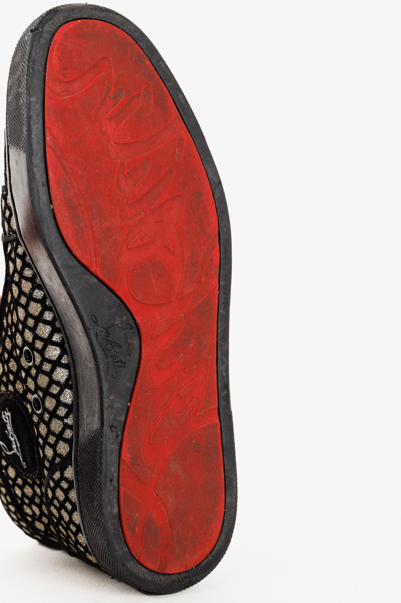 Christian Louboutin Christian Louboutin Rantus Orlato Glitter High-Top Sneaker Size US 6.5 / IT 36.5 - 5 Thumbnail