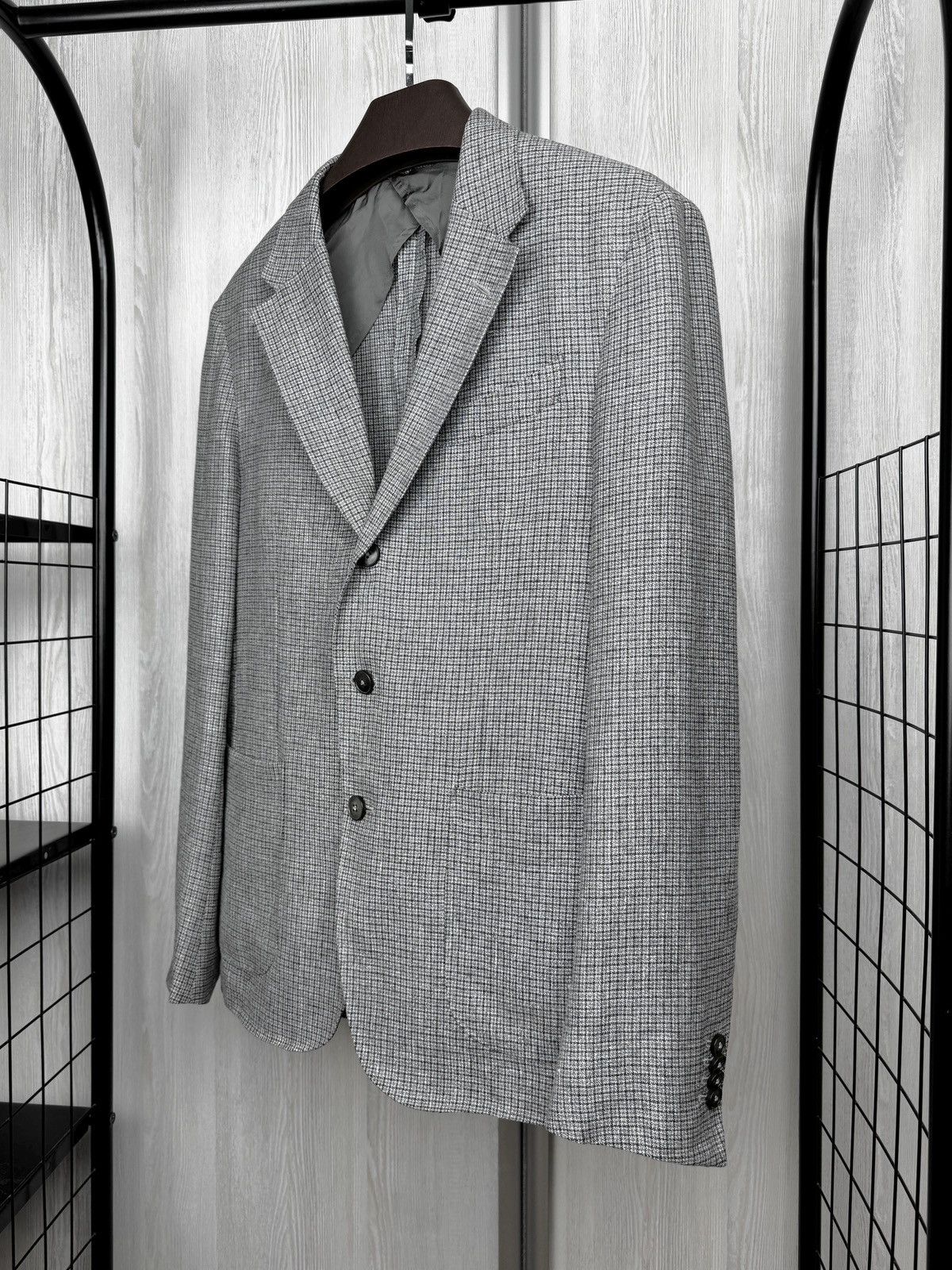 Z Zegna Z Zegna Ermenegildo 100% Linen checkered unlined blazer 50 Size 40R - 5 Thumbnail