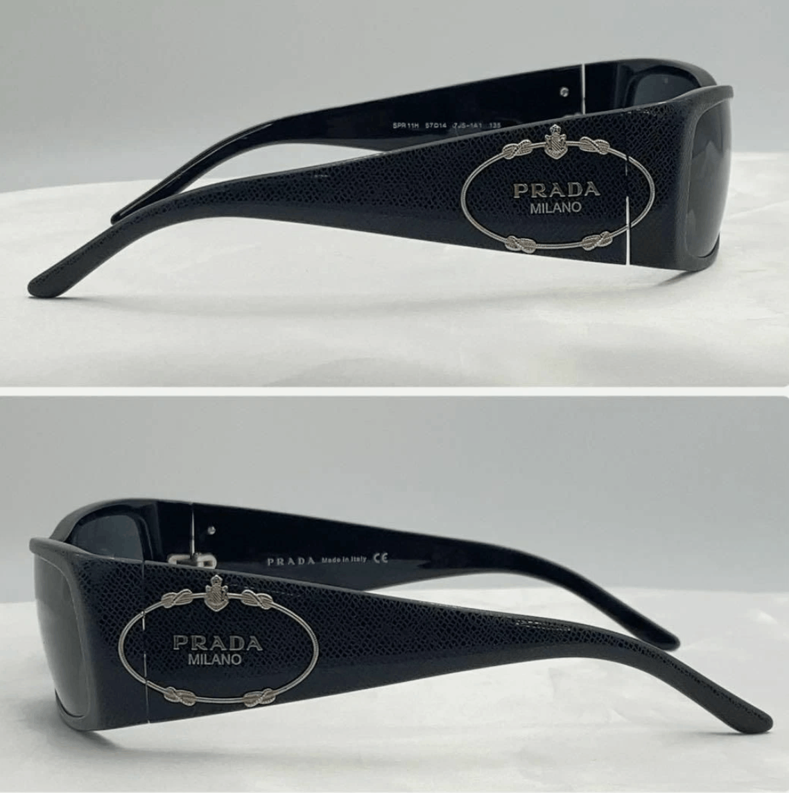 Prada PRADA Sunglasses SPR 11H 2004 Star Mask Fire Chrome Silver Size ONE SIZE - 2 Thumbnail