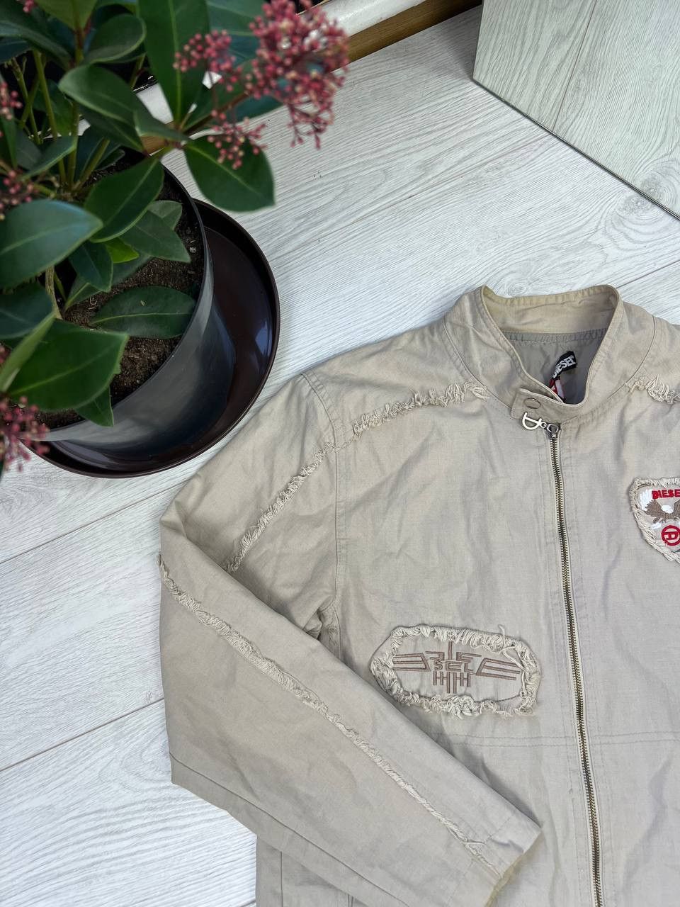 Diesel × Vintage Rare Vintage By Diesel Linen Oversize Cowboy Western Jacket Size US L / EU 52-54 / 3 - 4 Thumbnail