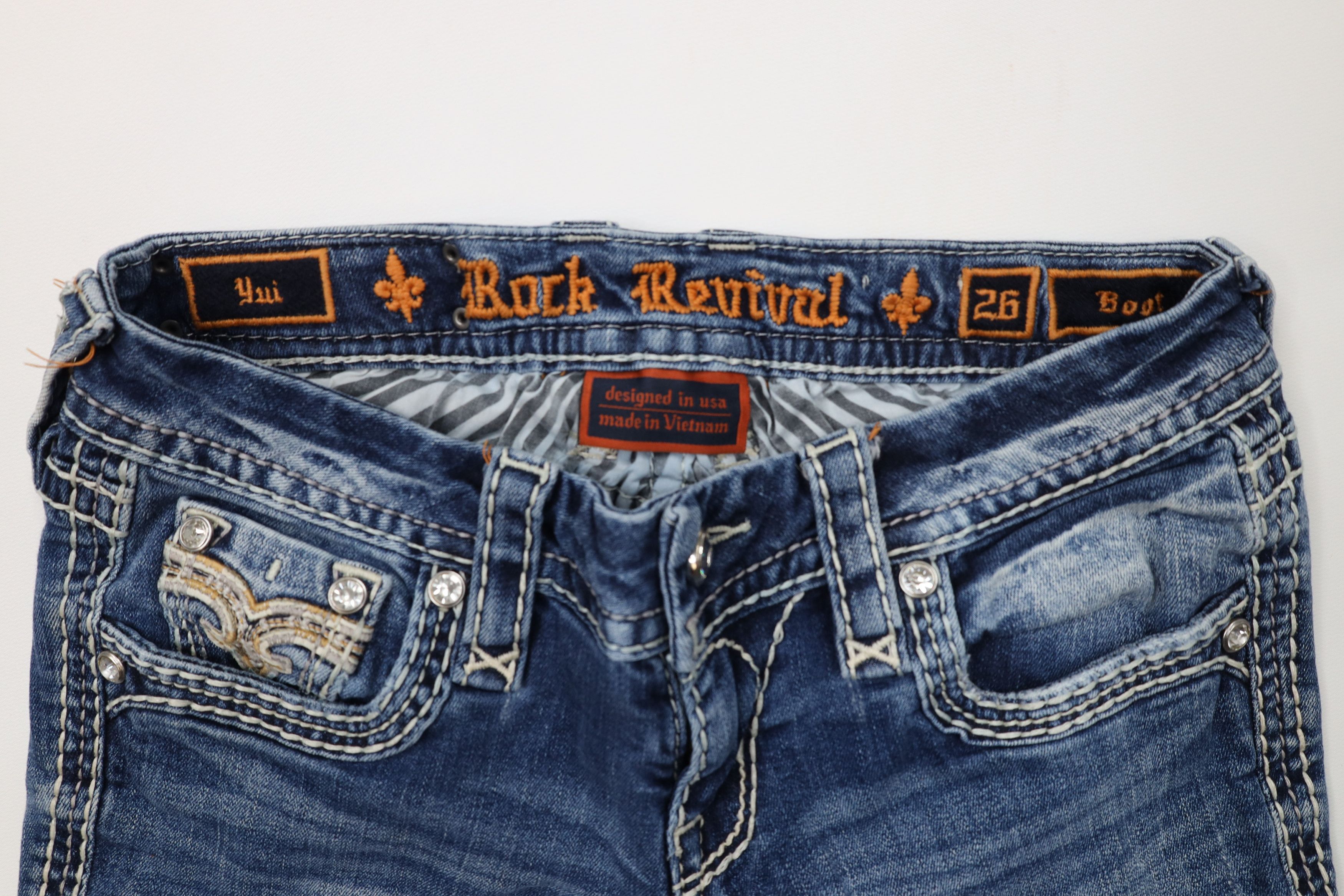 Rock Revival Rock Revival MMA Yui Bootcut Flared Stretch Denim Jeans Size 26" / US 2 / IT 38 - 6 Thumbnail