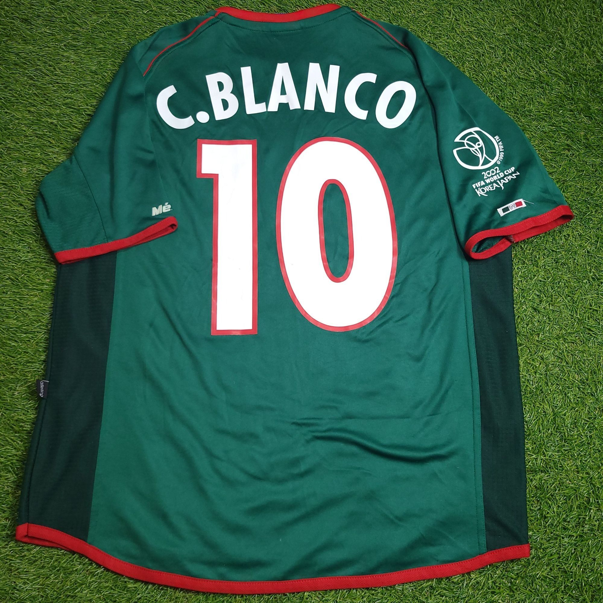 Atletica Blanco Mexico 2002 WORLD CUP Atletica Home Jersey M Size US M / EU 48-50 / 2 - 1 Thumbnail