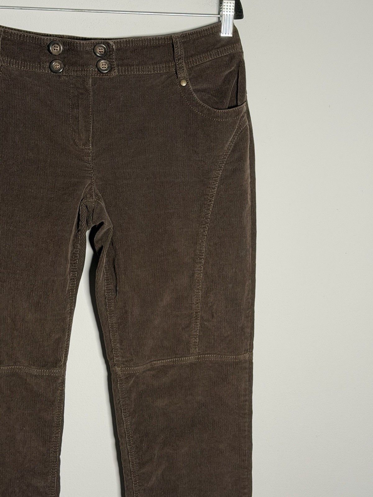 Linea Linea Emme Women’s Brown Corduroy Trousers W33 L32 Y2K Size 34" / US 12 / IT 48 - 4 Thumbnail