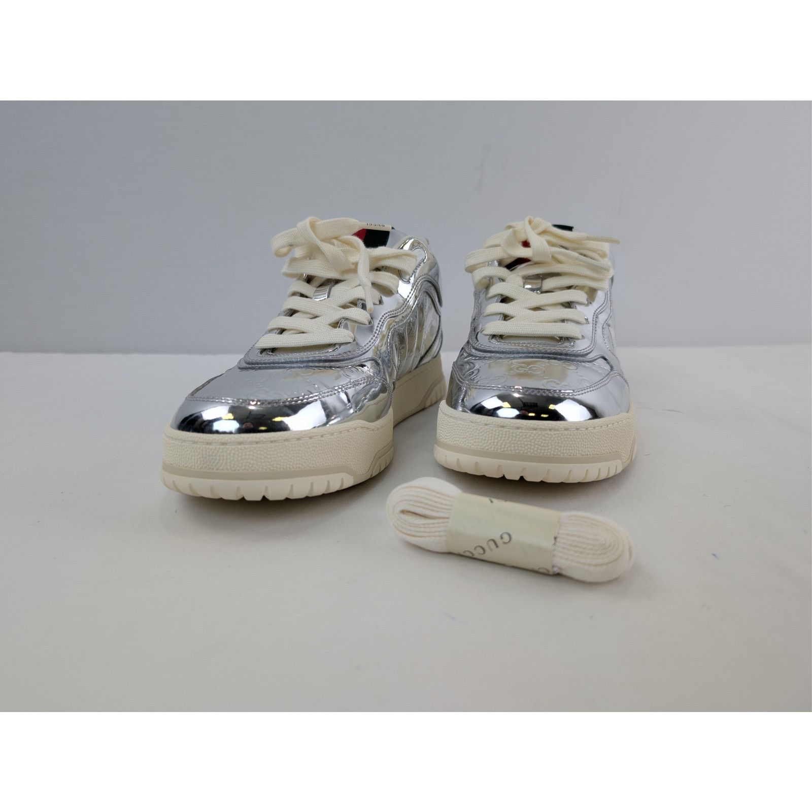 Gucci o1rshd1 Re-Web Sneaker in Glam Mirror / Glow Silver / Silver Size US 10 / EU 43 - 7 Thumbnail