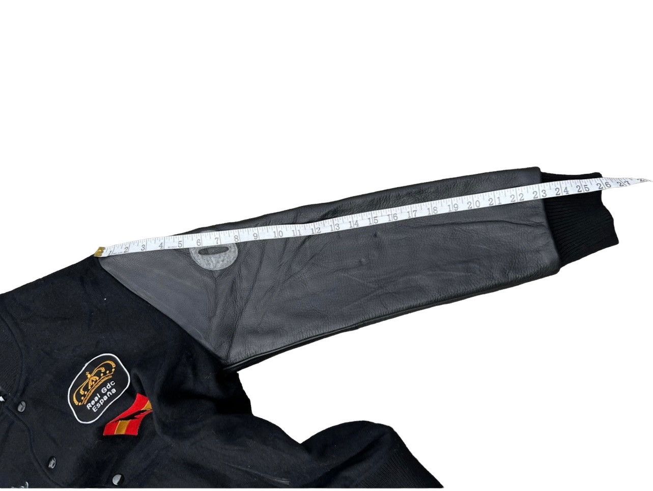 Leather VTG GDC Japan GRACIAS La Espana Patches Black Varsity Jacket Size US XL / EU 56 / 4 - 5 Thumbnail