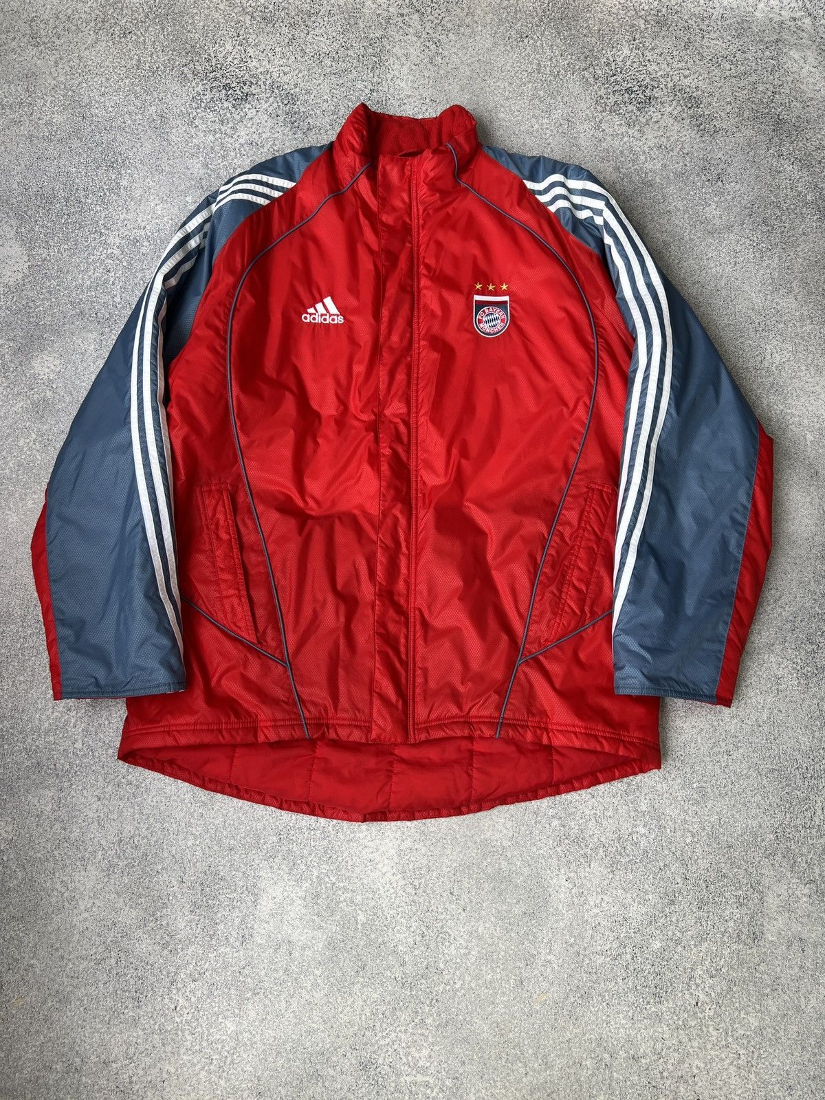 Adidas × Vintage Bayern Munchen Vintage Y2K Adidas Soccer Puffer Jacket Size US XL / EU 56 / 4 - 1 Thumbnail