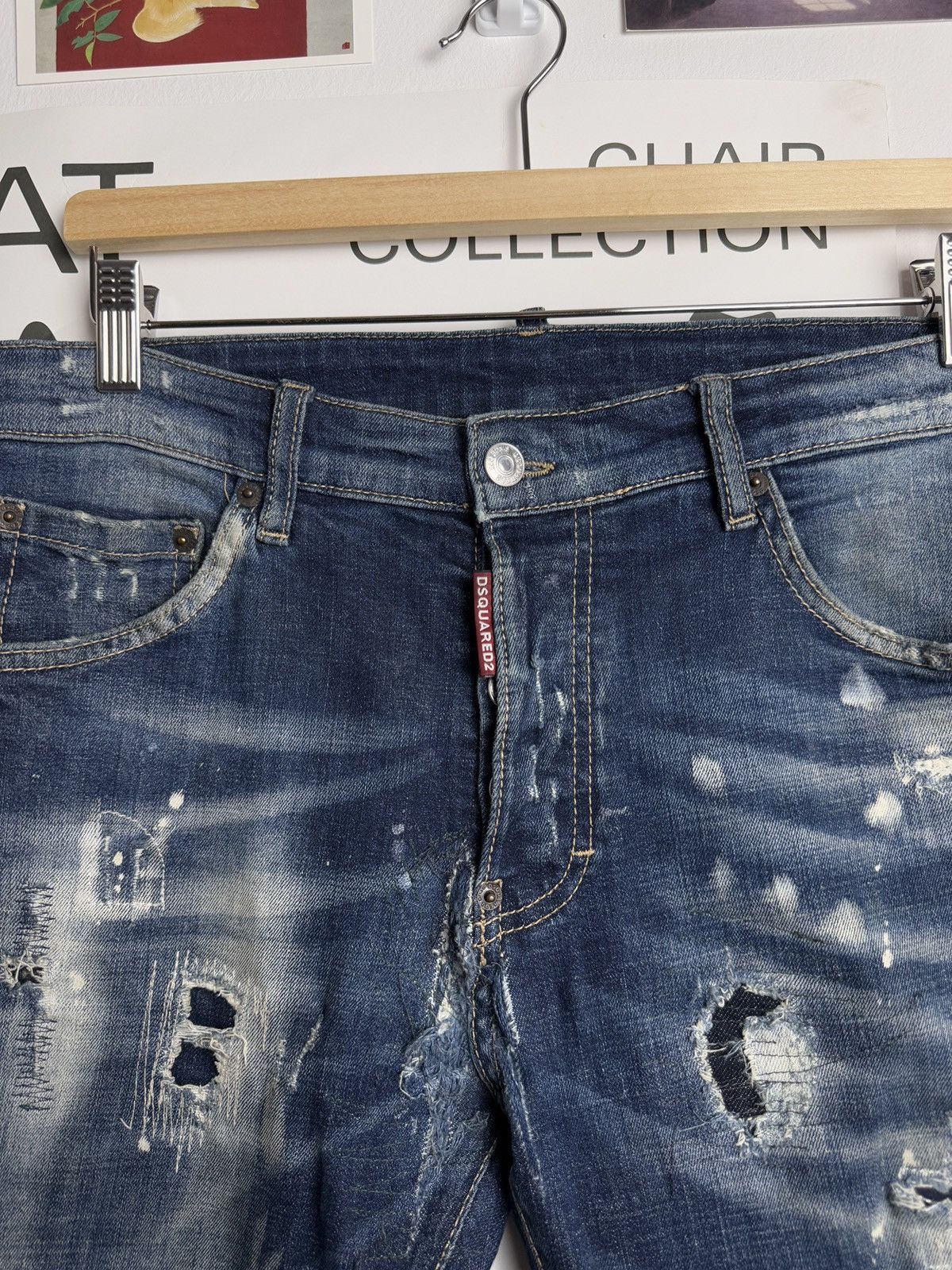 Designer × Dsquared2 Dsquared2 paint splash denim jeans pants 46 designer luxury Size US 30 / EU 46 - 6 Thumbnail