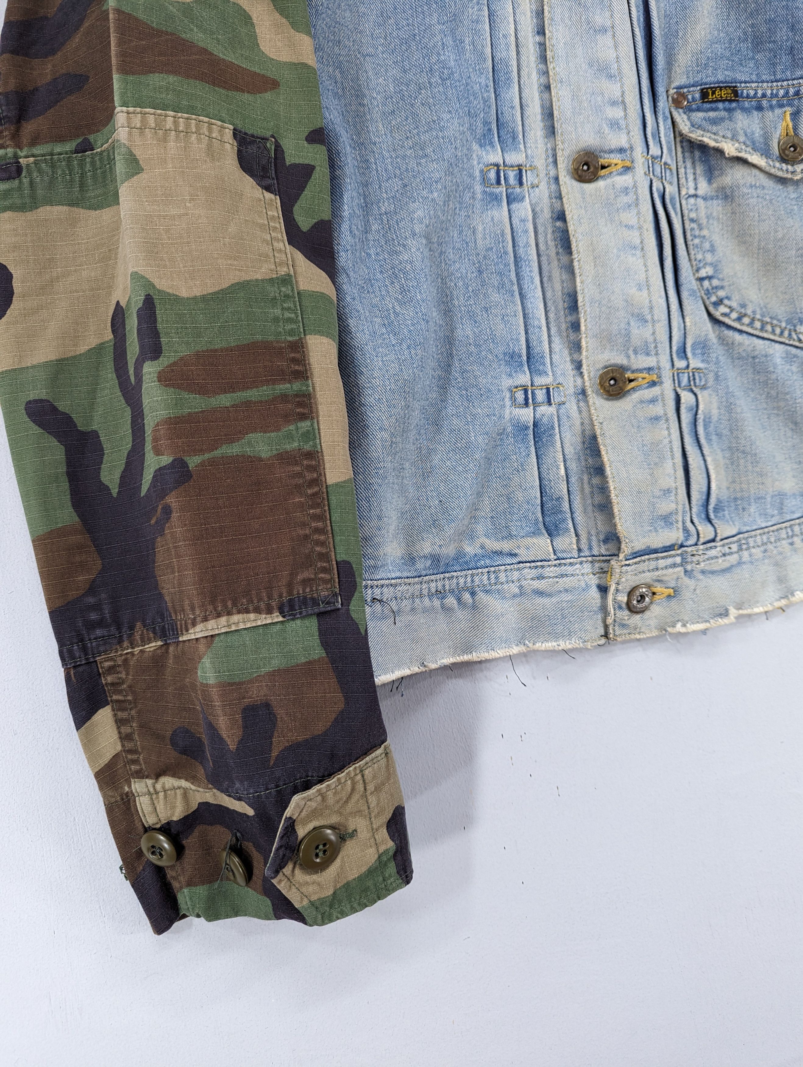 Lee 🔥1 Of 1 Custom Lee X Army Sleeve Denim Jacket Distressed Size US M / EU 48-50 / 2 - 5 Thumbnail