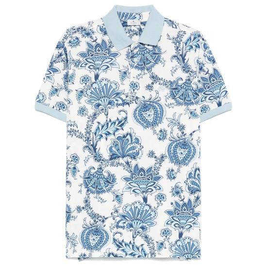 Etro ETRO Men Polo Shirts AK569 MRMD0004 X0800 BLUE Size US M / EU 48-50 / 2 - 1 Thumbnail
