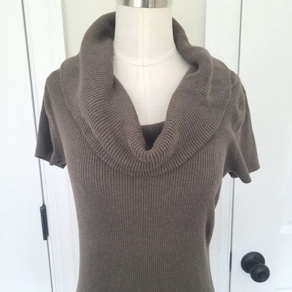 I.N.C Ribbed Short-Sleeve Pocketed Cowl Neck Tunic Size XL / US 12-14 / IT 48-50 - 6 Thumbnail