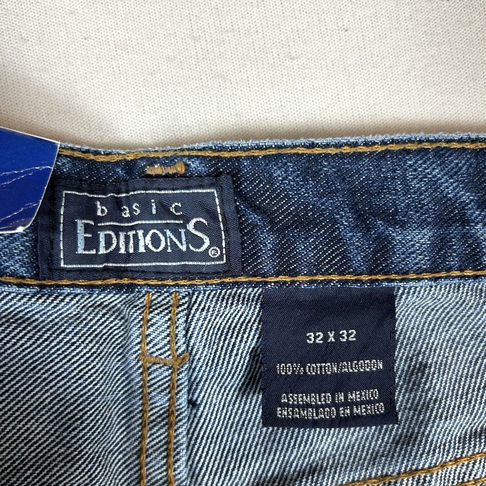Basic Editions Basic Editions Jeans Men's Size 32x32 Blue Denim Mid Rise Straight NWT USA 5-Pocket Cotton Denim Regular 32in Inseam Mens Size US 32 / EU 48 - 6 Thumbnail