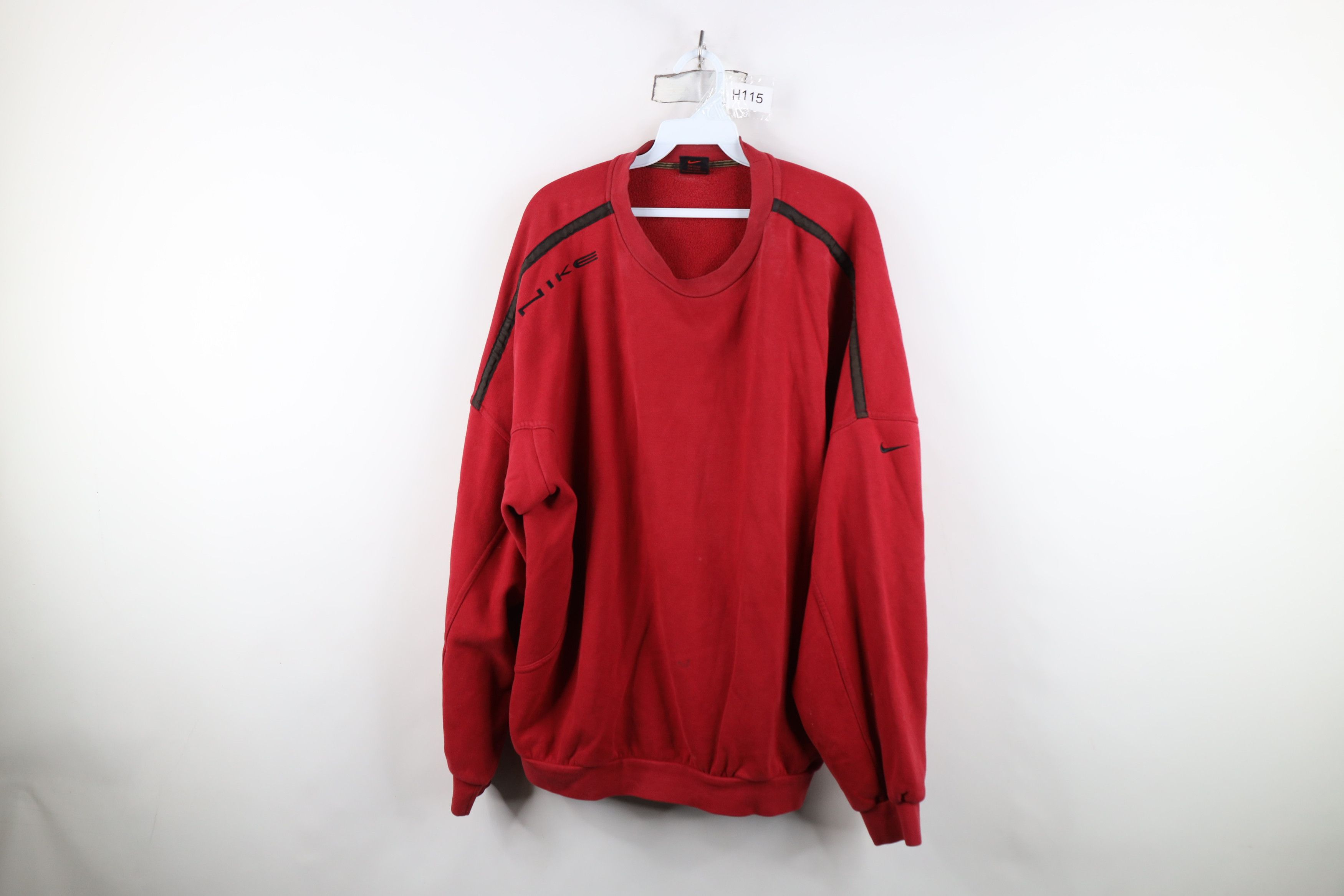 Nike Vintage Nike Spell Travis Scott Mini Swoosh Sweatshirt Red Size US L / EU 52-54 / 3 - 1 Thumbnail