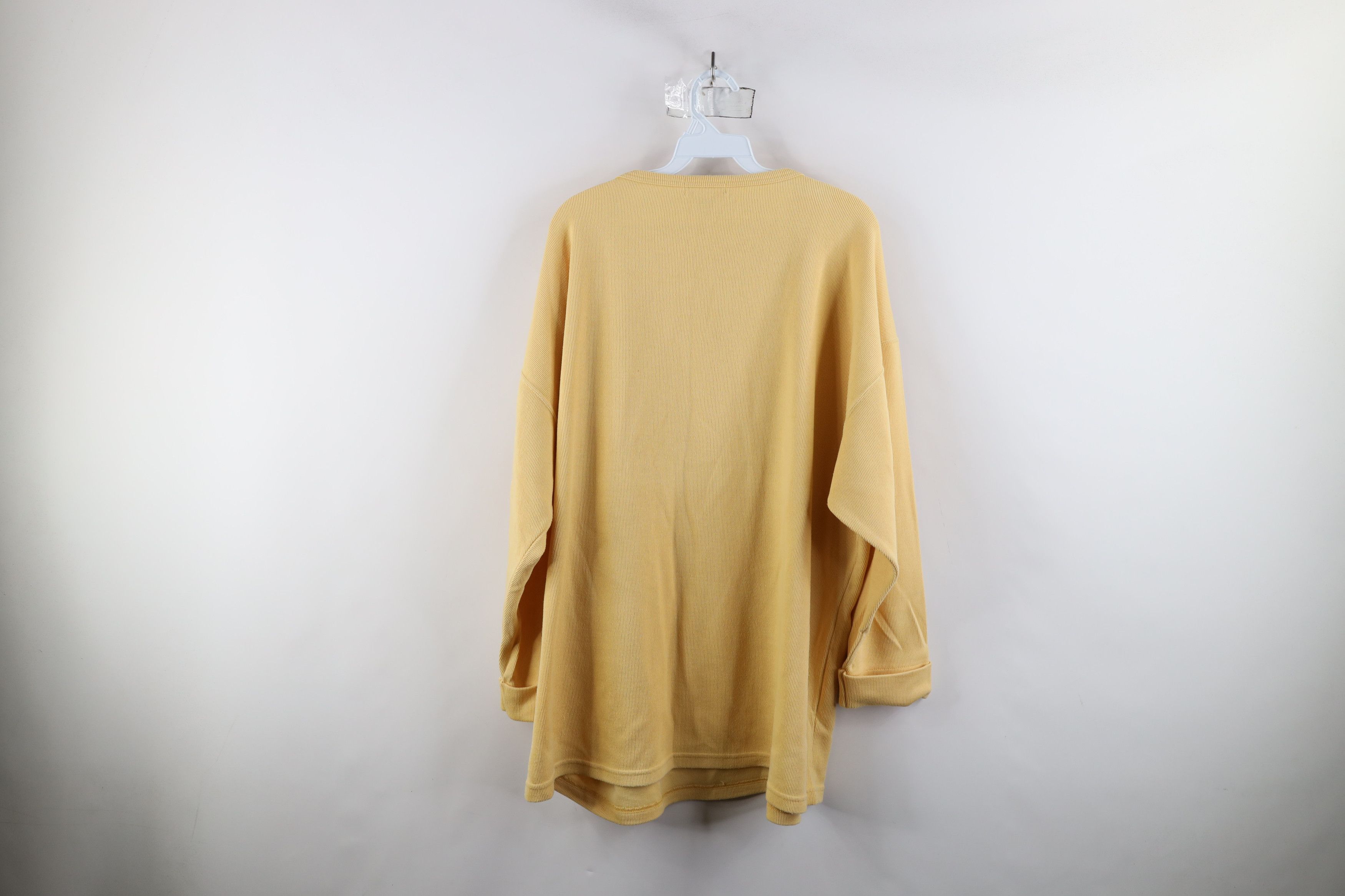 Express × Vintage Vintage 90s Express Ribbed Knit 3/4 Sleeve T-Shirt Yellow Size XL / US 12-14 / IT 48-50 - 10 Thumbnail
