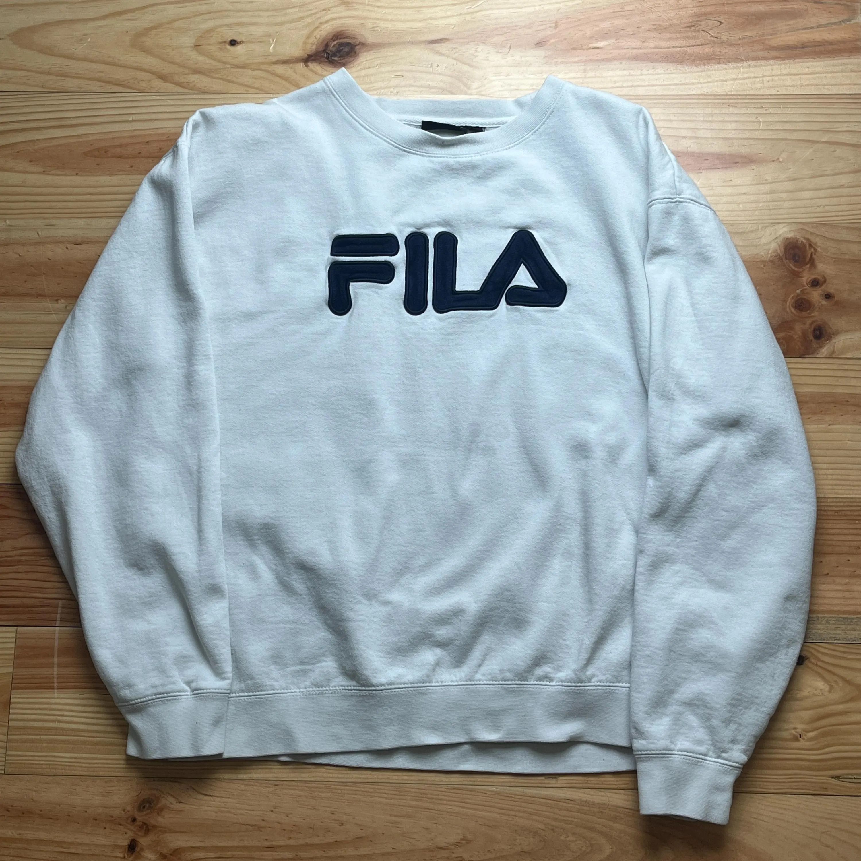Fila Fila White Logo Sweatshirt Size US L / EU 52-54 / 3 - 2 Thumbnail