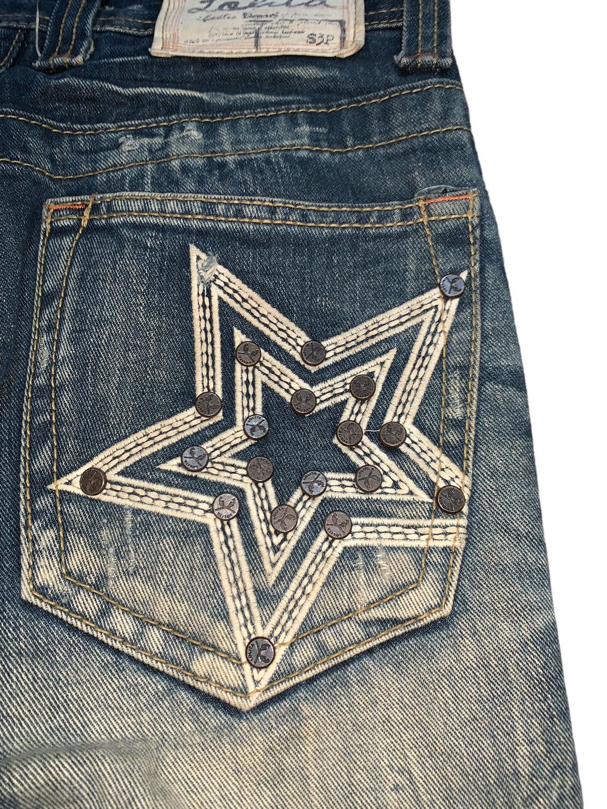 Le Grande Bleu (L.G.B.) Lolita studded star clawmark flared jeans Size US 28 / EU 44 - 5 Thumbnail